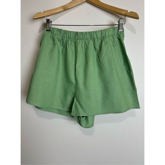 Sage green linen short set - Picture 5 of 9